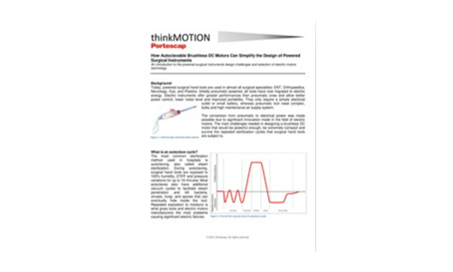 How Autoclavable Brushless DC Motors Can Simplify the Design of Powered Surgical Instruments