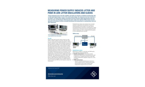 Measuring Power Supply Induced Jitter and PSNR in Low Jitter Oscillators and Clocks