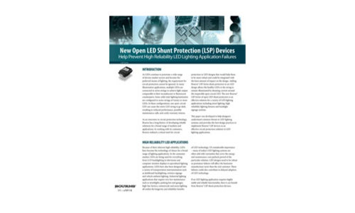 New Open LED Shunt Protection (LSP) Devices