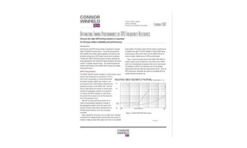 Optimizing Timing Performance of GPS Frequency Reference