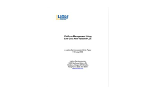 Platform Management Using Low-Cost Non-Volatile PLDs