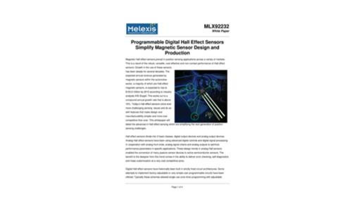 Programmable Digital Hall Effect Sensors Simplify Magnetic Sensor Design and Production