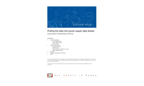 Putting the data into power supply data sheets