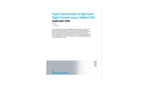 Rapid Characterisation of High Speed Digital Channels using a Multiport VNA