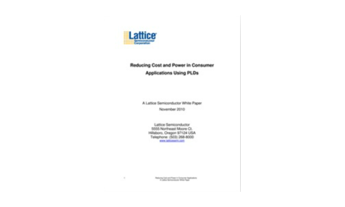 Reducing Cost and Power in Consumer Applications Using PLDs
