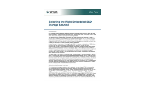 Selecting the Right Embedded SSD Storage Solution
