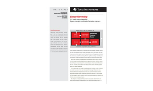 ULP meets energy harvesting: A game-changing combination for design engineers