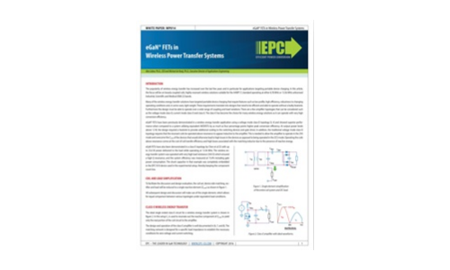 eGaN® FETs in Wireless Power Transfer Systems